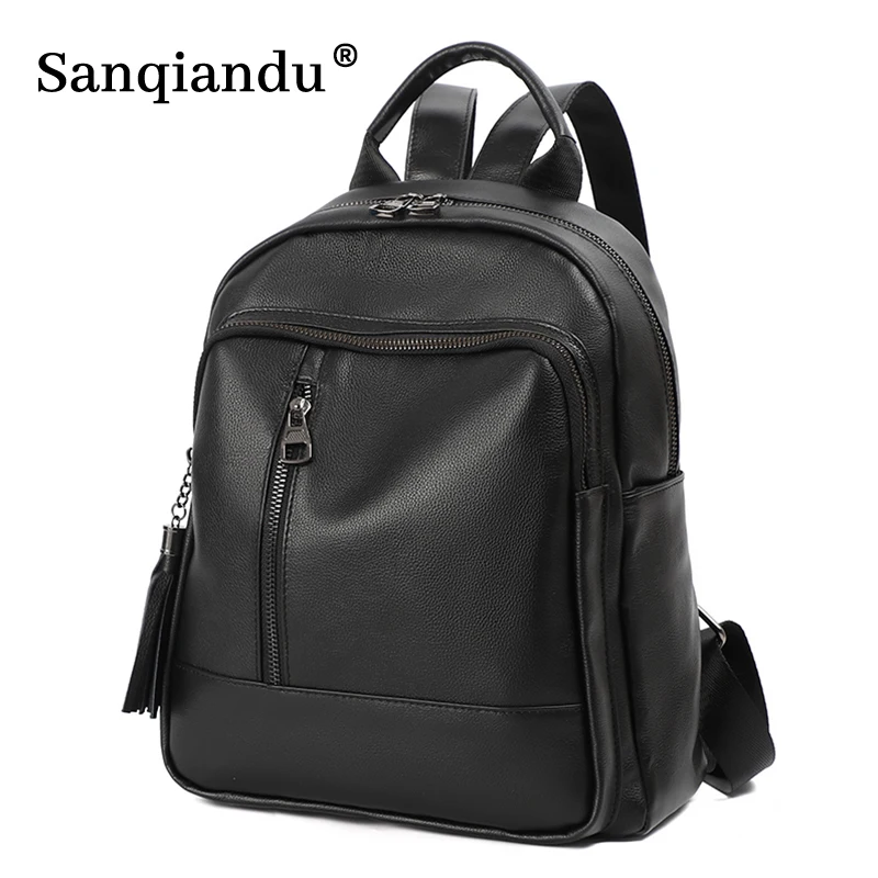 2020 New Design Women Backpack Genuien Leather Travel Bag Fashion