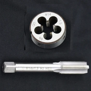 

2pcs/Set HSS M14X1.5mm Tap Die Right Hand Metalworking Tools Mold Metric Thread