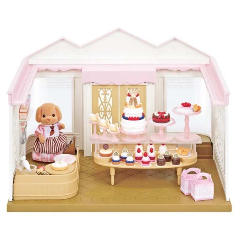 

Semipkg Children Sylvanian Families Toy-Style Cake Shop GIRL'S Play House Model Doll Toy 5263