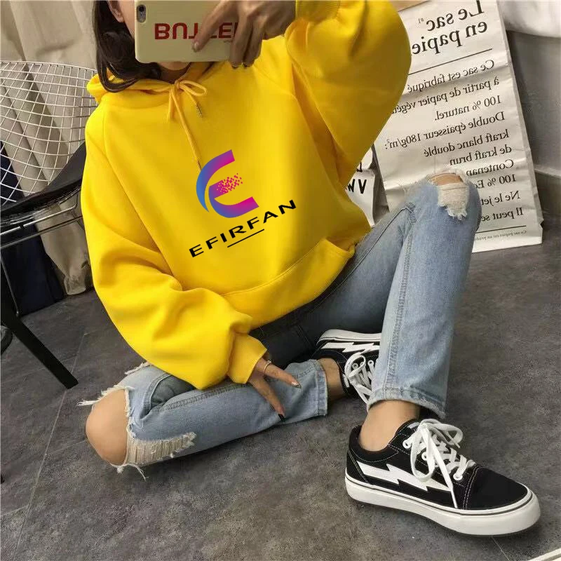 EFIRFAN Женская толстовка для бега теплая Capuche Ropa Adolescente Mujer Felpe Tumblr Donna негабаритная