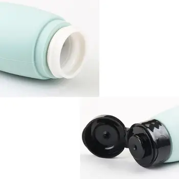 

2020 New 3Pcs 60ml Portable Silicone Squeezable Empty Travel Bottle with Keychain Carrier