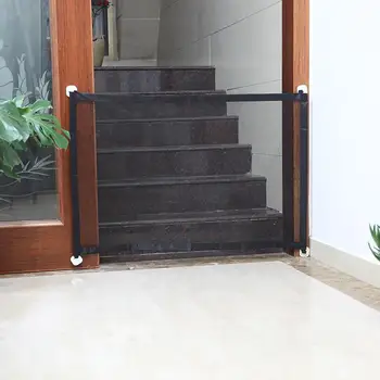 

Pet Barrier Fences Portable Folding Breathable Mesh Dog Gate Pet Separation Guard Isolated Fence Dogs Baby Blocking Safety Fence