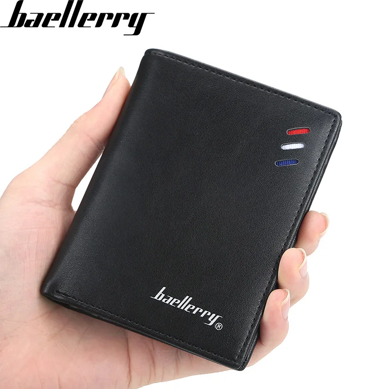 Baellerry новинка тонкие мужские кошельки из искусственной кожи короткий дизайн