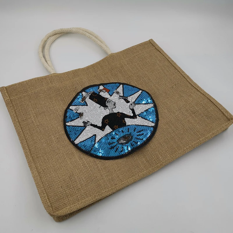 

Fly Elephant Linen Tote Bag Customized Pattern Environment Recycle Shopping Bag DIY Wedding Angel Wings Famous Designer