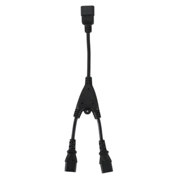 

Universal Power Splitter Cord - IEC320 C14 Male Plug To Dual C13 Receptacles Black
