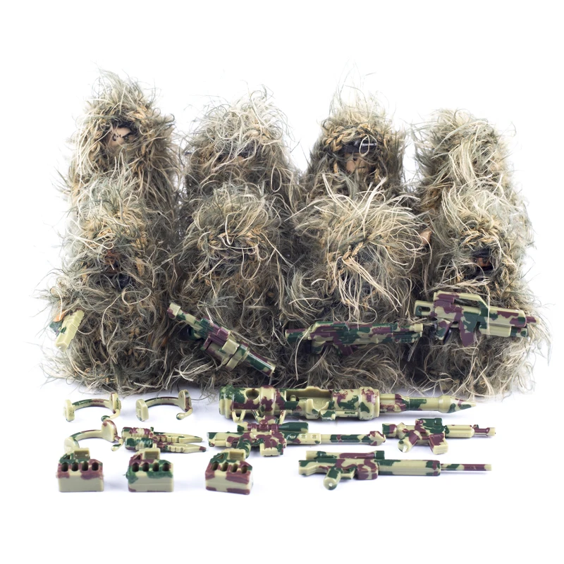Конструктор Военный Специальный солдат фигурка камуфляжа цвет Ghillie костюм