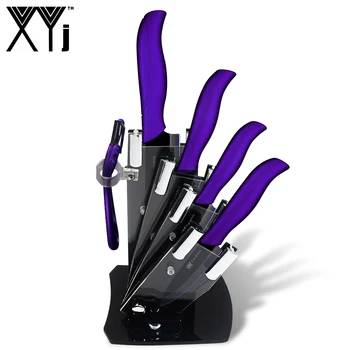 

XYj Ceramic Knives 6 Pieces Set High Quality 3 4 5 6 inch Chef knife Anti-Bacteria Multi-color Handle Kitchen Cooking Tool
