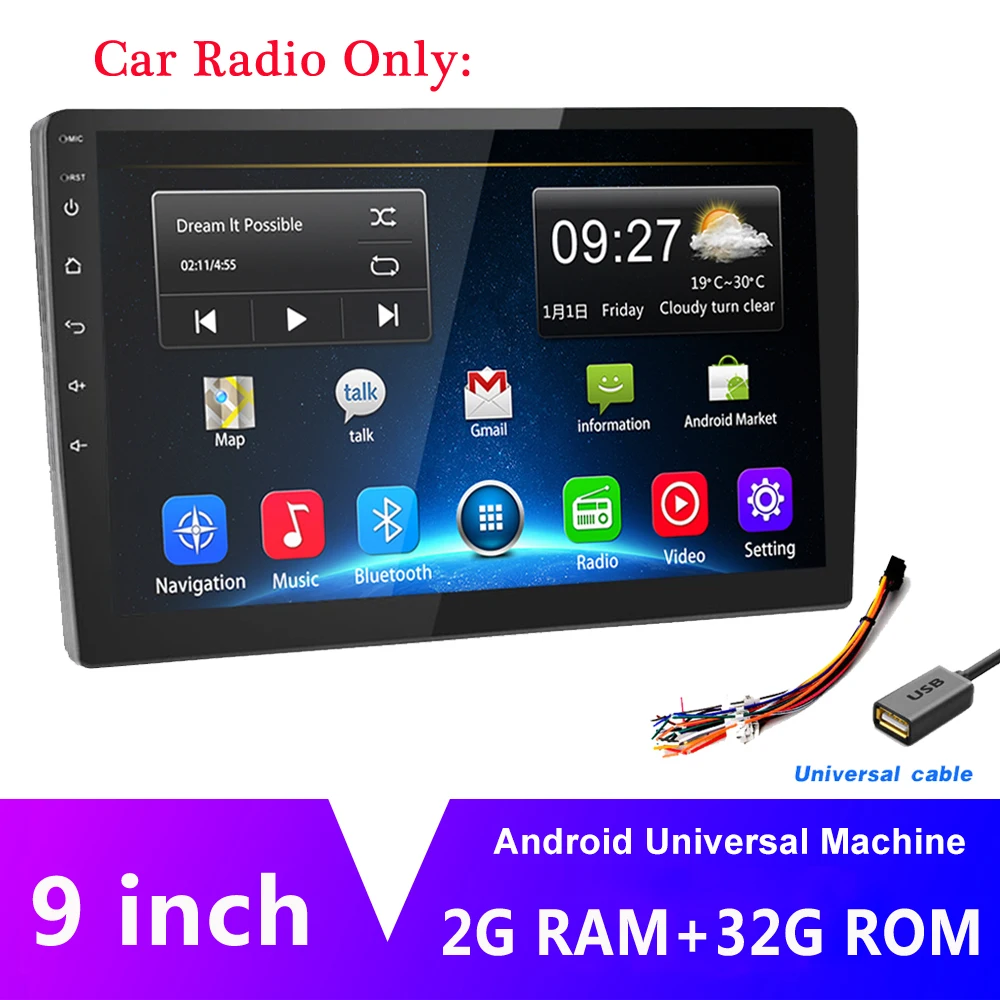 2G 32G no Camera LeeKooLuu 2 Din автомагнитола " дюймовый Android стерео 2.5D экран Bluetooth wifi Mirrorlink gps для универсального 2Din мультимедийного плеера - Цвет: 2G 32G no Camera