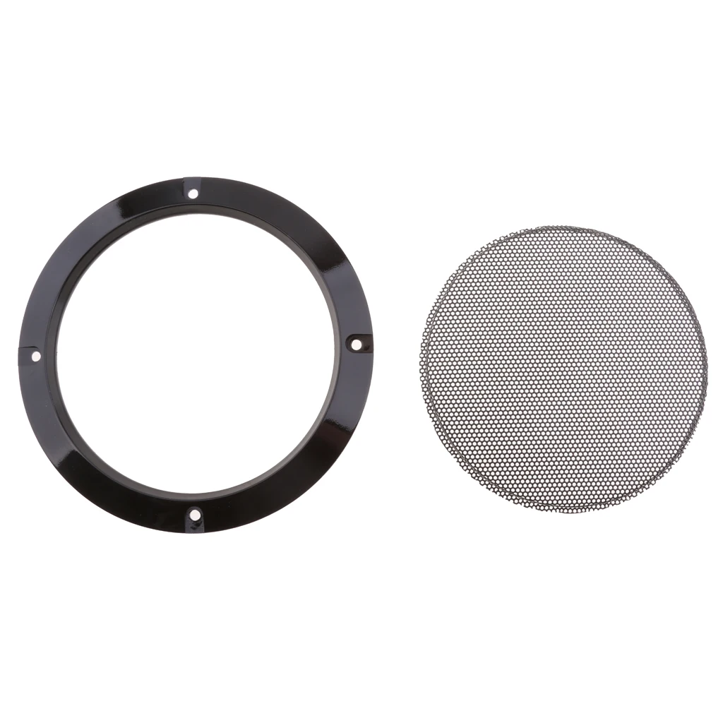 6.5Inch Speaker Decorative Circle Speaker Grills Cover Guard Protector with Protective Black Iron Grille Mesh