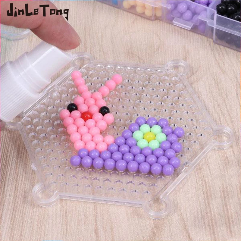 1200pcs 1 bag 10 grid water mist beads Hama beads toys Hama beads 3D puzzle DIY toys kids educational toys gift