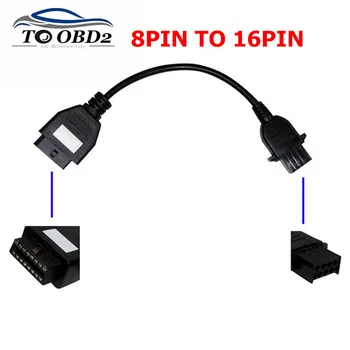 

For V 8Pin to OBD2 16Pin Female Truck Cable Extension Connector for 8PIN Truck Heavy Duty Cables Adapter