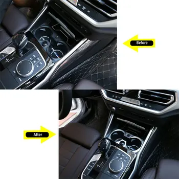 

2 colors For BMW 3 Series 2019 2020 G20 325li ABS Chrome Cup Holder Decoration Frame Trim Car Accessories