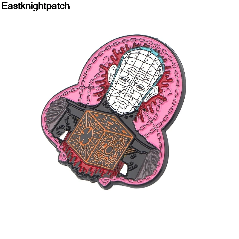 12 шт./лот Hellraiser булавки ужасов для рубашки одежда рюкзак броши для обуви diy украшения для пар ювелирных изделий ремесло поставки E0902