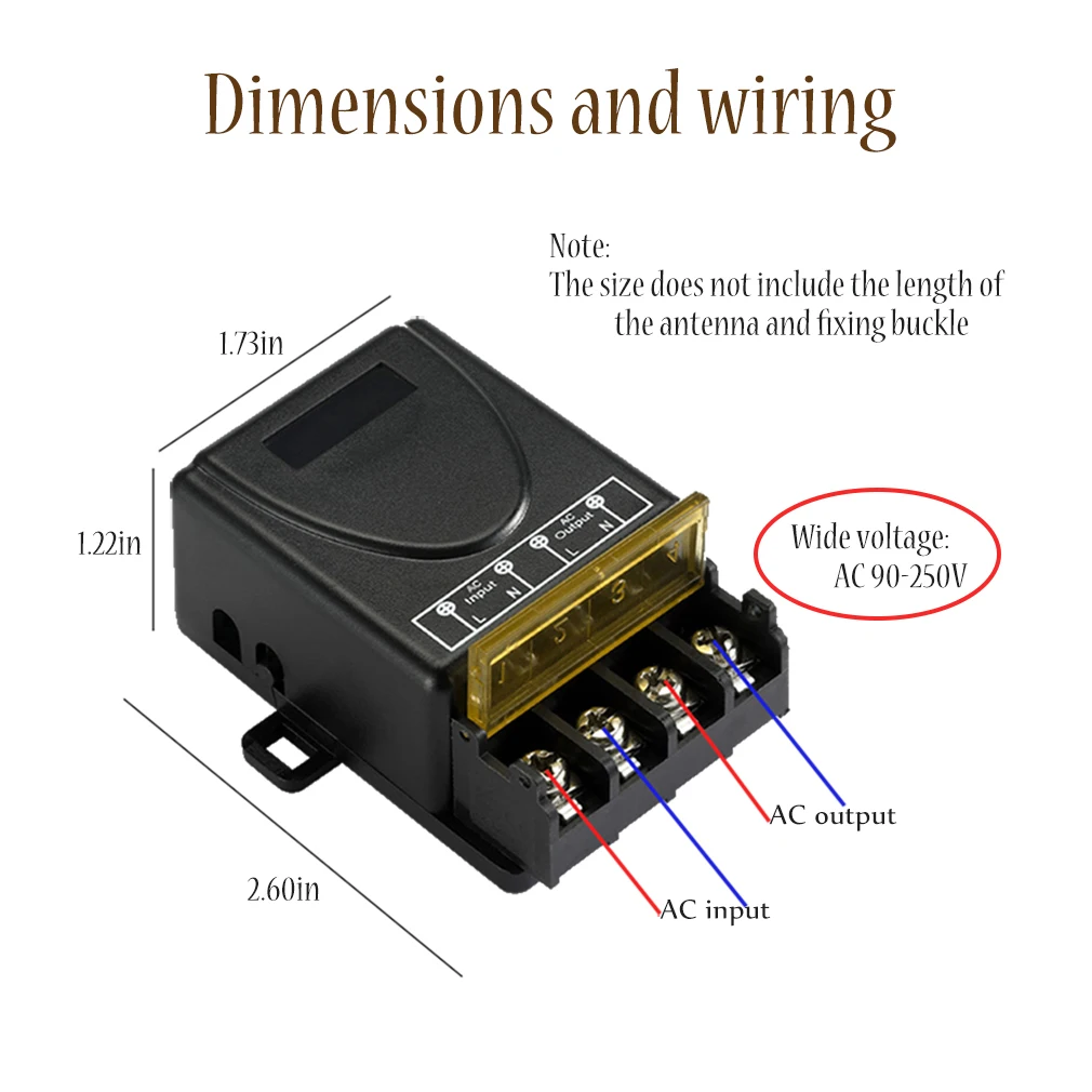 Wireless Remote Switch DIY Device RF433 Remote Control High-power 30A Wide Voltage AC 100-240V