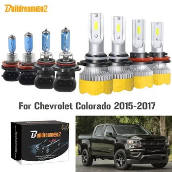 

Buildreamen2 4 X Car Headlight High Low Beam LED Halogen Headlamp Light 9005 H11 12V For Chevrolet Colorado 2015 2016 2017