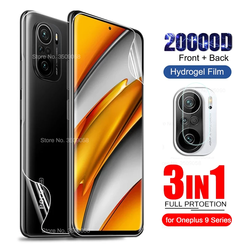 Mặt Trước Sau Hydrogel Cho Xiaomi Poco F3 F 3 Tấm Bảo Vệ Màn Hình Không Kính Poko Ít X 3 X3 NFC m3 M4 X4 Pro 5G Kính Camera mobile protector