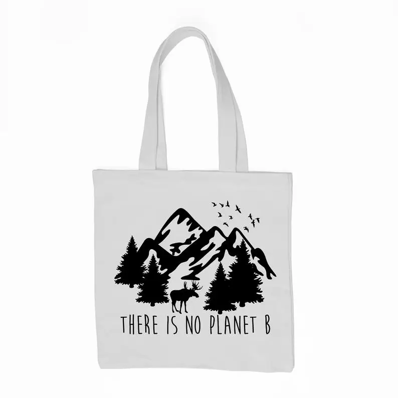 

There Is No Planet B Tote Bag Climate Change Bag For Life Planet B Reusable Shopping Tote Bag handbag with zipper drop shipping