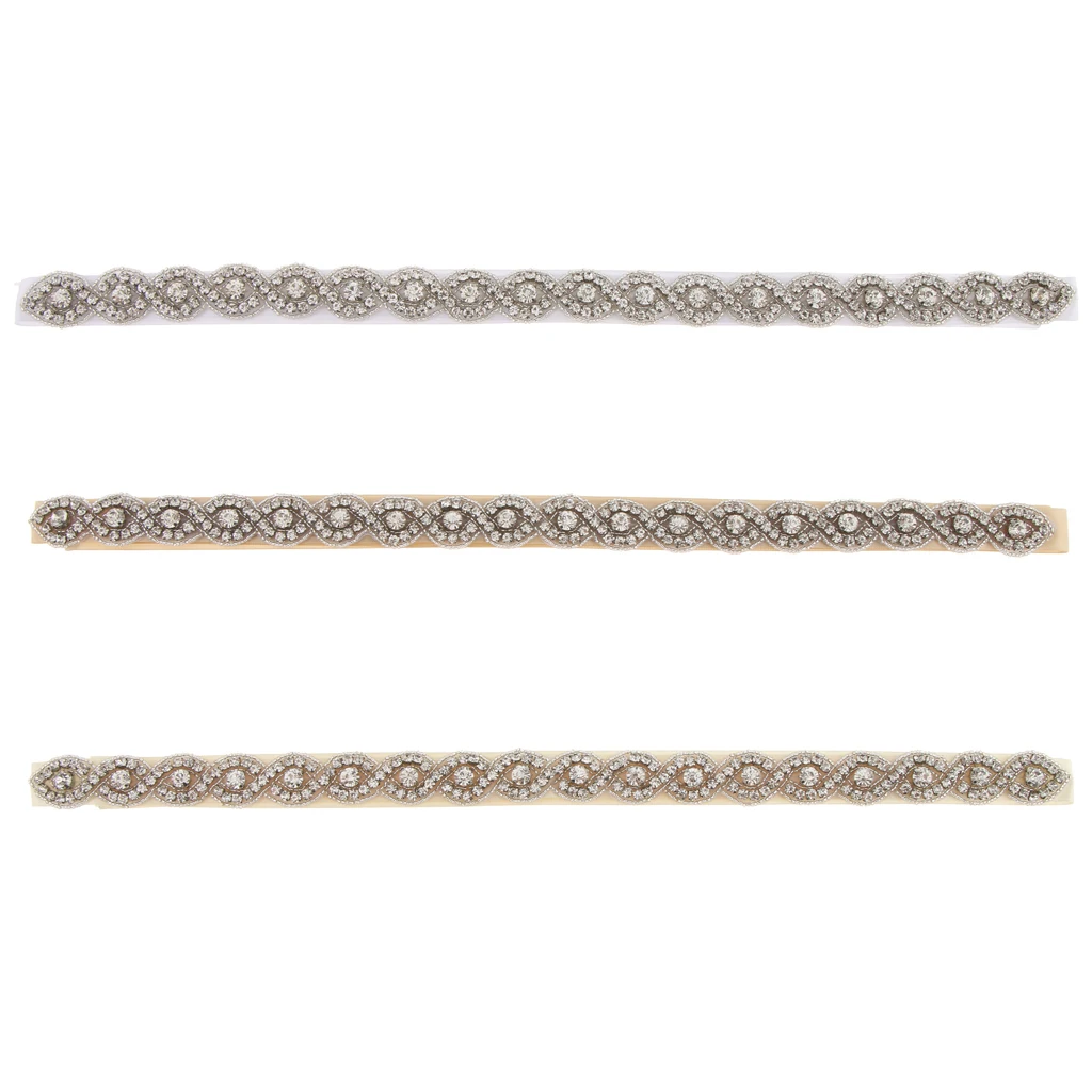 Crystal Wedding Dress Belt Bride Bridesmaid Party Prom Diamante Applique Sash Crystal Wedding Dress Belt Bride Bridesmaid Party Prom Diamante Applique Sash