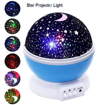 

LED Night Lights Moon Star Sky Projector Light Bedroom Home Decor Women Kids Sleeping Lamp Gifts DAG-ship
