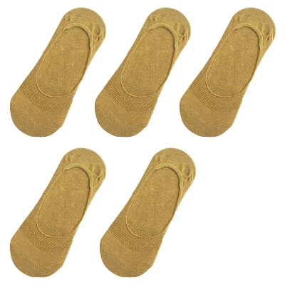 10 pieces = 5 pairs Women Cotton Invisible No show Socks non-slip Summer Solid Color Short Socks Fashion Ankle Thin Slipper Sock trouser socks Women's Socks