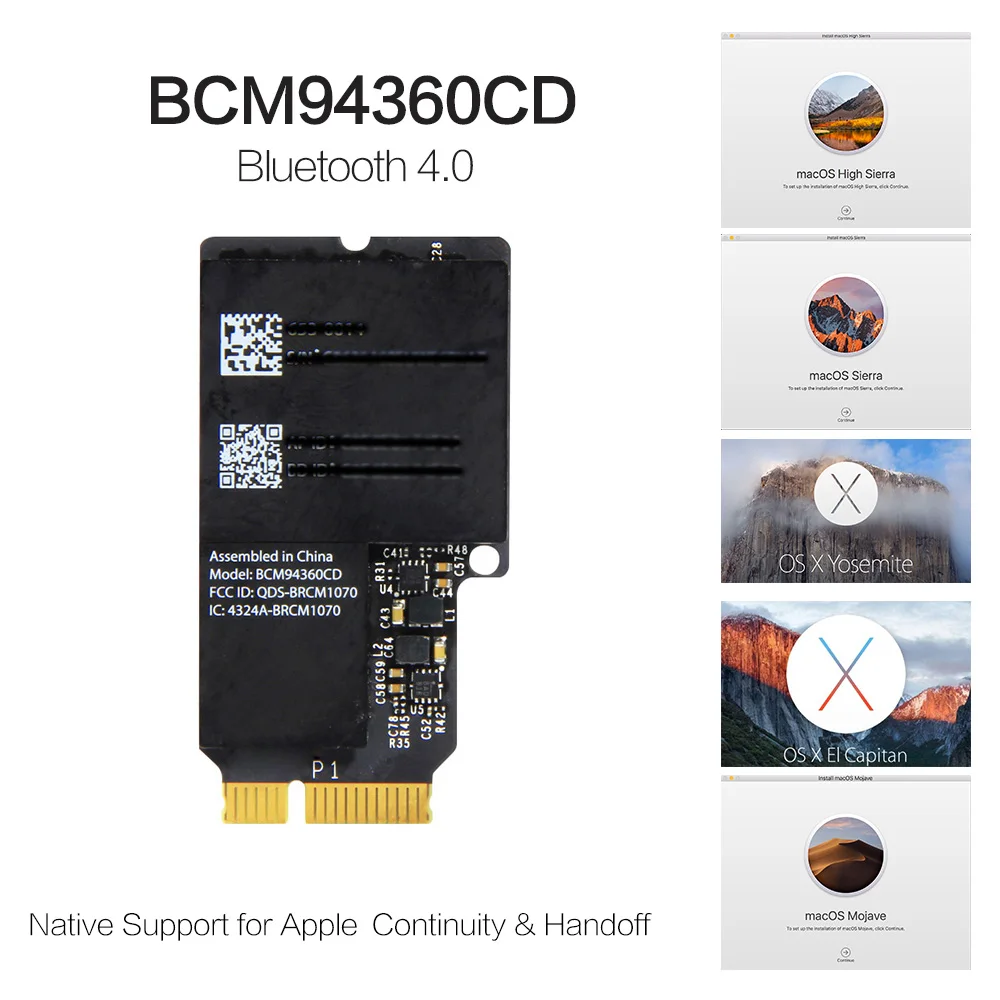 Двухдиапазонный 1750 Мбит/с Broadcom BCM94360CD 802.11AC WiFi, Bluetooth, Беспроводной 4,0 bcm4360cd карта родная Airdrop Handoff для MAC OS