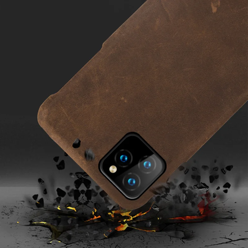 Чехол для телефона из натуральной кожи Crazy horse для iphone 11 pro max 11 11 pro X XS XR XSM 6 7 8 plus Ретро ударопрочный чехол