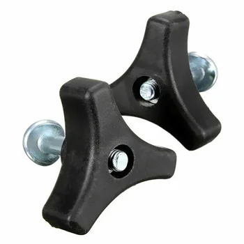 

2pcs Plastic Triangle Handle Knob Nut Screw Bolt Tools For Lawn Mower Machine