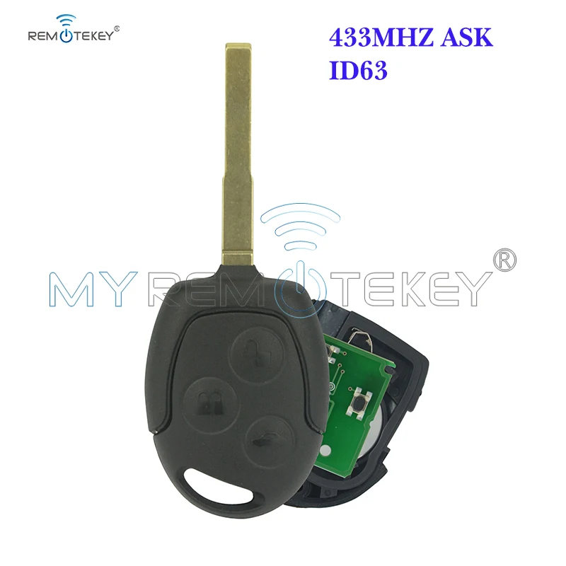 Пульт дистанционного управления Remtekey чип HU101 blade ID63 433 МГц 3 кнопки для Ford Focus C-Max S-Max