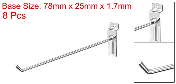 30cm 8Pcs Uxcell 8-15 шт. 10 каблуке 15 см, 20 см, 25 см, 30 см, экономпанель крюк для комната гараж витрина магазина розничной торговли Запчасти - Цвет: 30cm 8Pcs