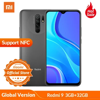 

Global Version Xiaomi Redmi 9 3GB 32GB Smartphone 13MP AI quad camera 5020mAh Big battery Octa-core Processor 6.53" Full HD NFC