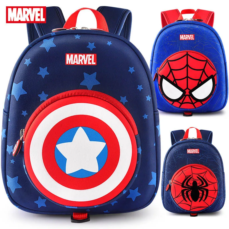 Disney сумка Marvel Человек-паук Капитан Америка мальчик девочка Детский сад Школьный рюкзак для подростков школьные сумки детские Студенческие рюкзаки