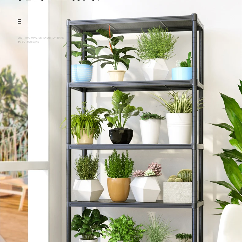 Kitchen racks home floor multi-layer storage rack cupboard microwave kitchen artifact stainless steel storage shelf