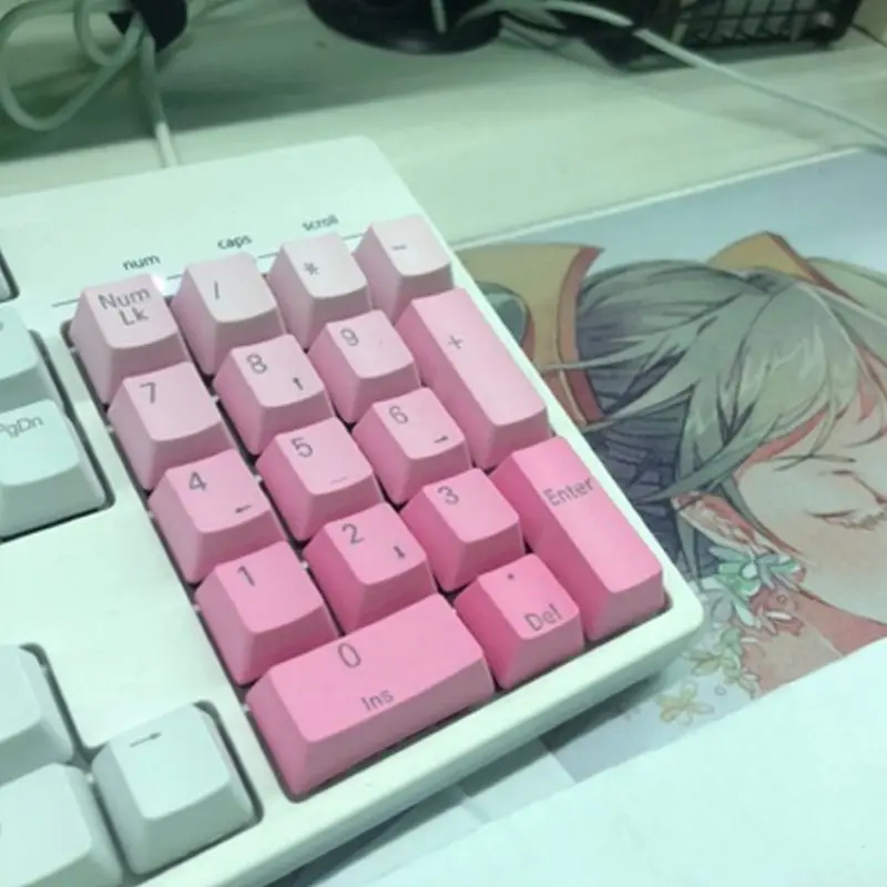 

17 Key RGB Top Printed PBT Shot Backlit Keycap For Cherry MX Switches Mechanical Keyboard Numpad