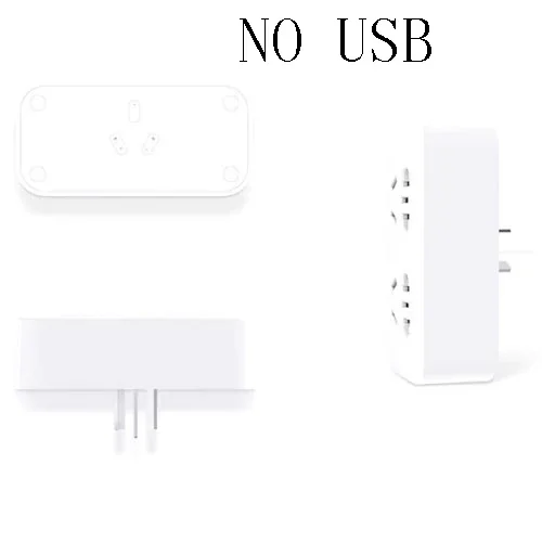 Original Xiaomi Mijia Electrical Socket Converter 2USB Fast Charging Portable Travel Adapter Household Mi Wall Plug Extension EU - Цвет: NO USB Plug