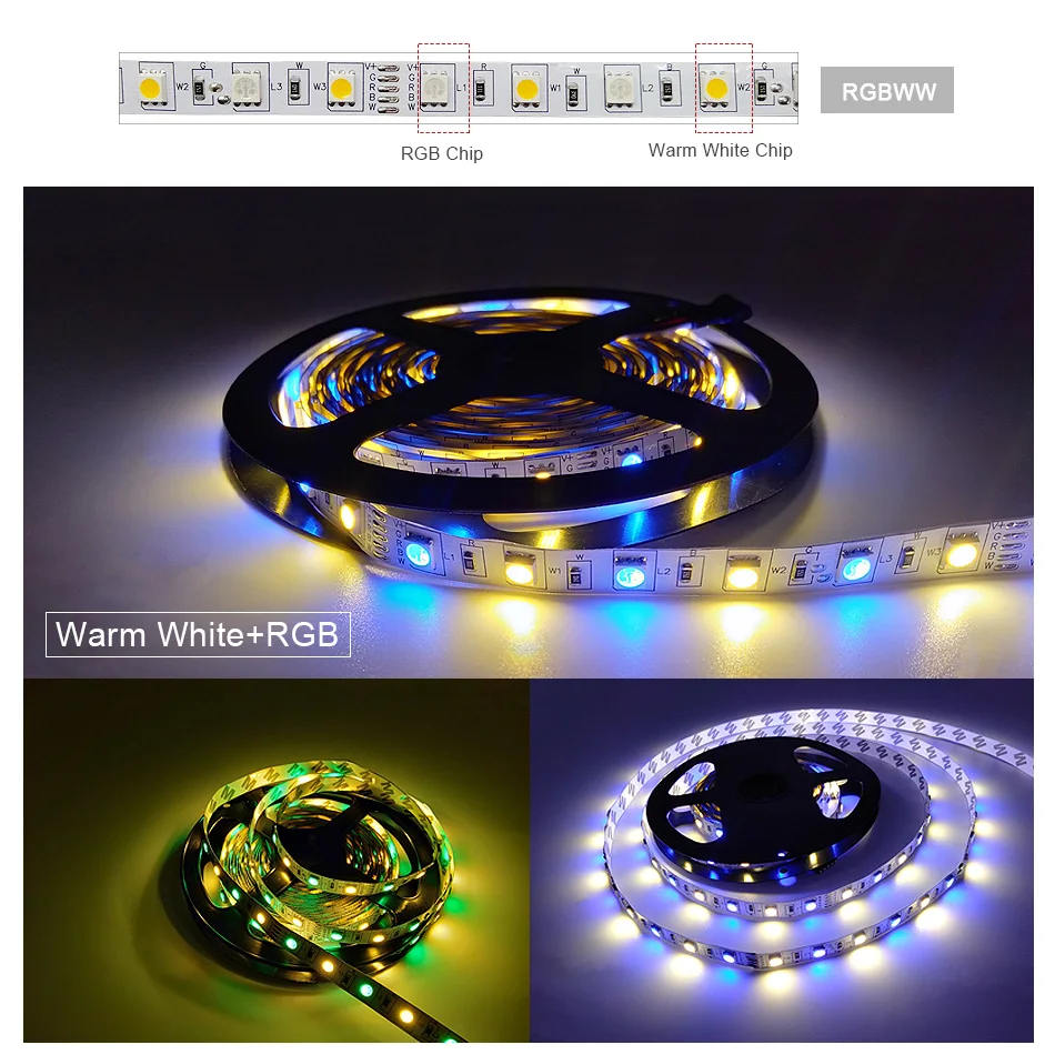 LED Strip 5050 DC12V 60LEDsm Flexible LED Light RGB RGBW 5050 LED Strip 300LEDs 5mlot (4)