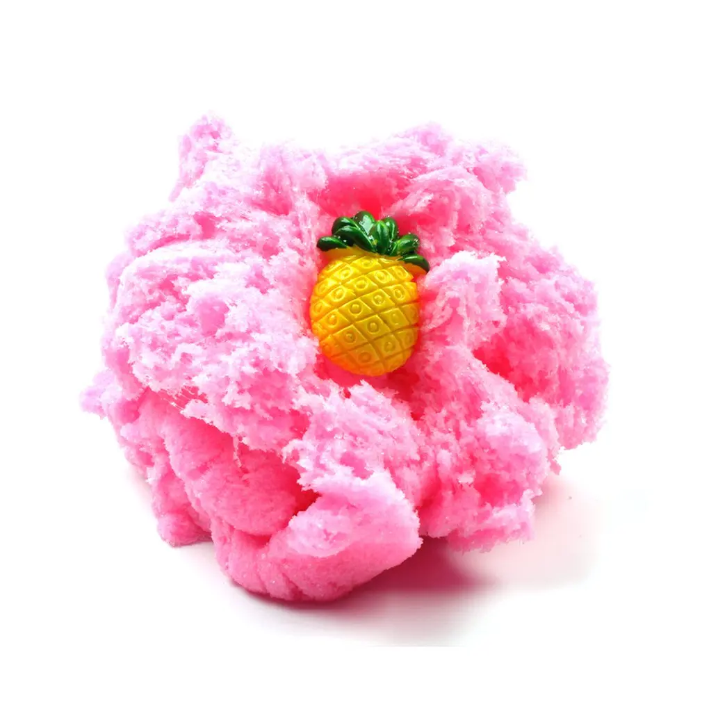 Pineapple Crystal Sand Non-toxic Environmentally Safe Colorful Diy Drawn Mud Slim slime Poked Diy Toys With Punched Mud