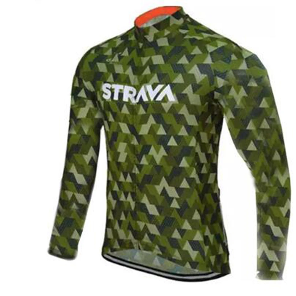 7 STRAVA Осенние Топы для велоспорта, Джерси с длинным рукавом для MTB велосипеда, одежда для велоспорта, рубашки, Весенняя велосипедная спортивная одежда, одежда для велоспорта - Цвет: 7