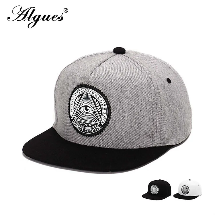 

Classic 5 Panels Cotton Snapback 3d God Eyes Plastic Patch Mens Flat Brim Baseball Cap Hip Hop Hat and Cap for Men&women