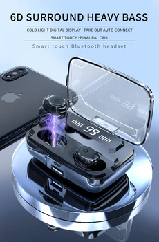 

F9 TWS Wireless Earphone 5.0 Earphones Sports Stereo In-ear Music Headset With 3500mAh LED Digital Display Charging Box TSLM1