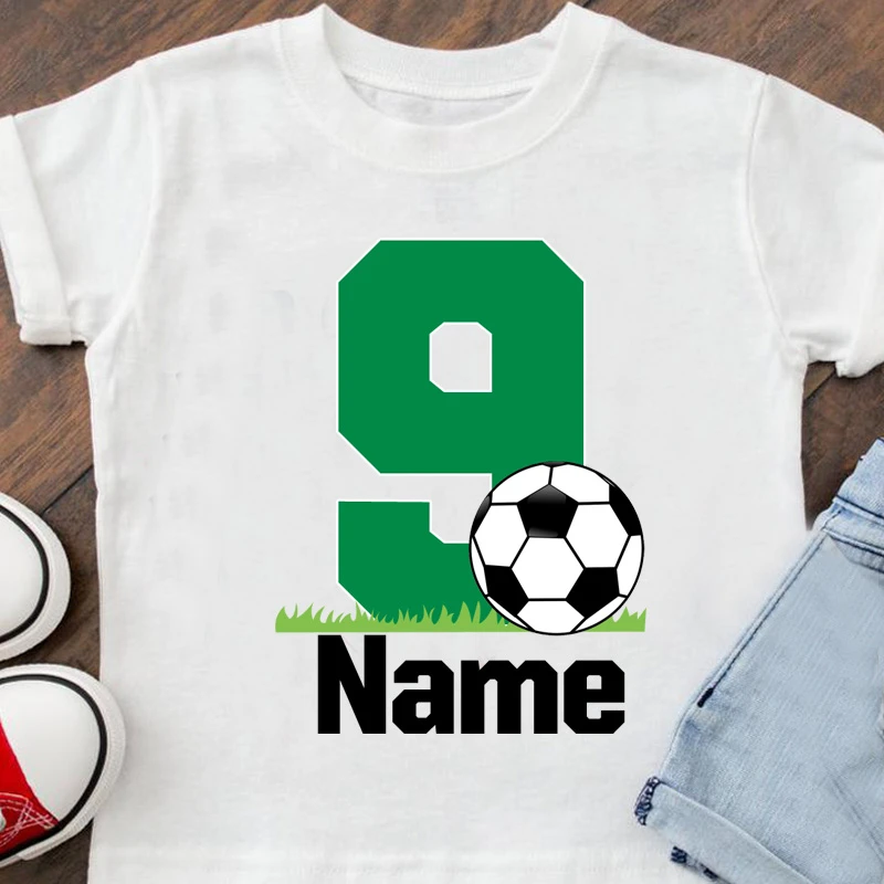 Camiseta de fútbol con diseño de nombre personalizado para niños, camisetas de fútbol para niño, papá, mamá, camiseta de fútbol|Camisetas| -
