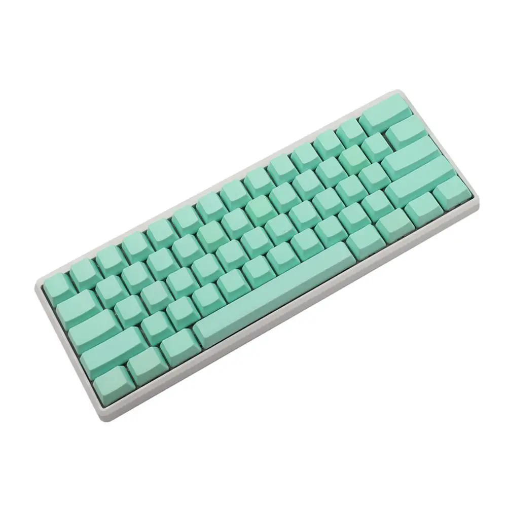 Teclado Mecânico Keycaps Branco Preto Cinza Verde em Branco Pbt Grosso Perfil Oem 62 Key Iso 61 Ansi mx Switches Keycap Apenas - Imagem 2
