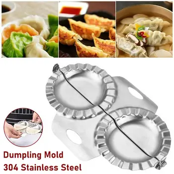 

Stainless Steel Dumpling Artifact Tool Press Gyoza Ravioli Dumplings Mold Double Head DIY Dumpling Maker Kitchen Tools Gadgets