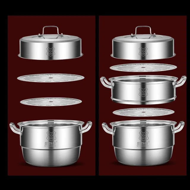 Univerzális Háztartási Kazánok Rozsdamentes Acélból Készült Halak Kályha Gőzös Tűzhely Rizs Tészta Kuszkusz Cuscuzeira Panela Edények Dk50Bs - Image 2