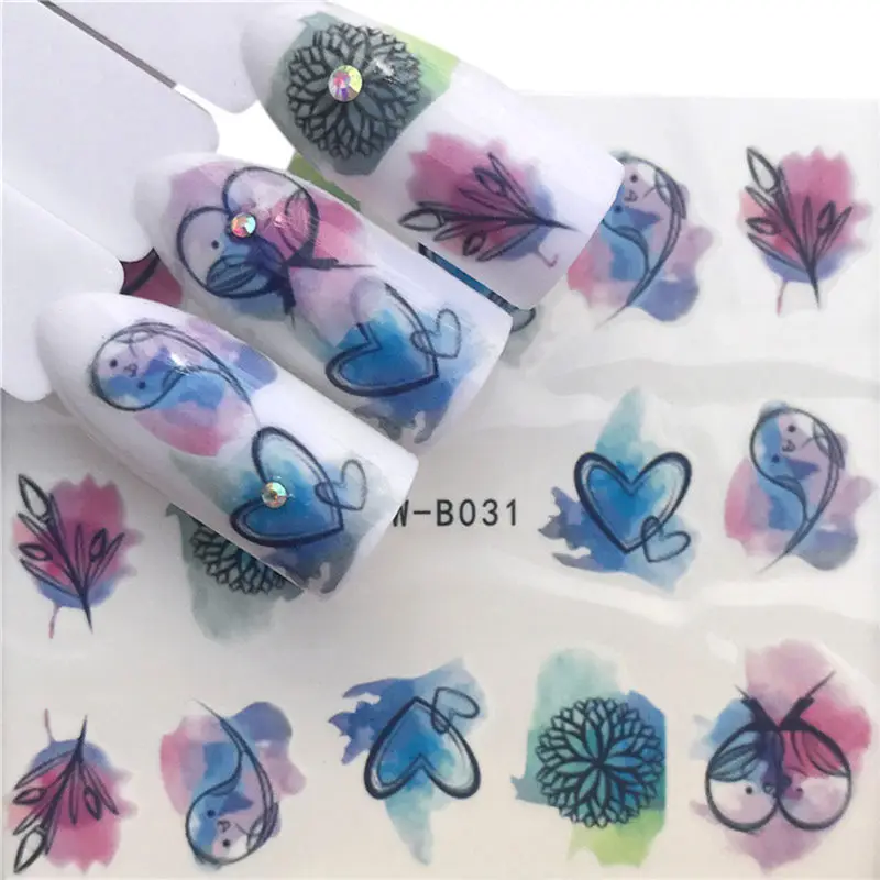 Newest DIY Nail Sticker 10PCS Nail Applique Adhesive Flower Rattan Nail Sticker Lace Design Nail Paste