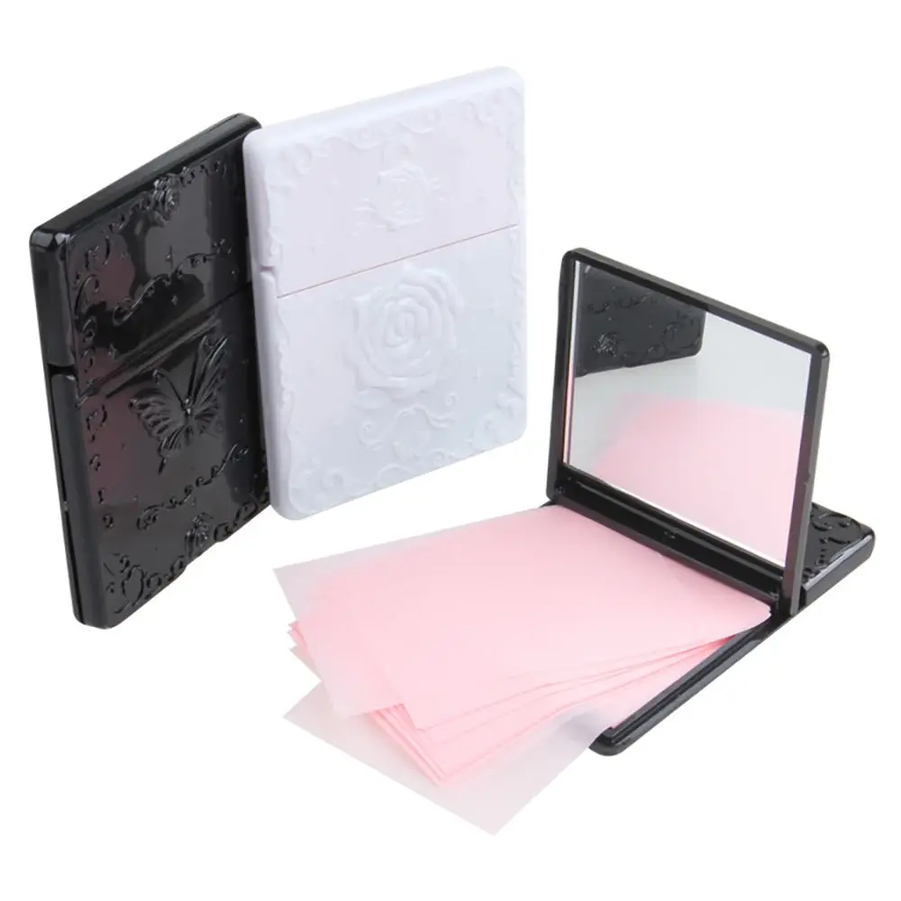 

Mirror Portable Oil Absorbing Face Paper Cleaner Oil Remover Summer Skin Oil Control Tissue Skin Care Makeup Cleansing Tools