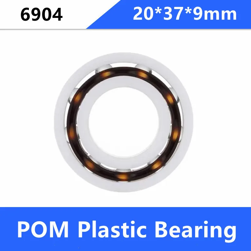 

20pcs 6904 20x37x9mm POM Plastic Deep Groove Ball Bearing with Glass balls Nylon Cage 20*37*9mm