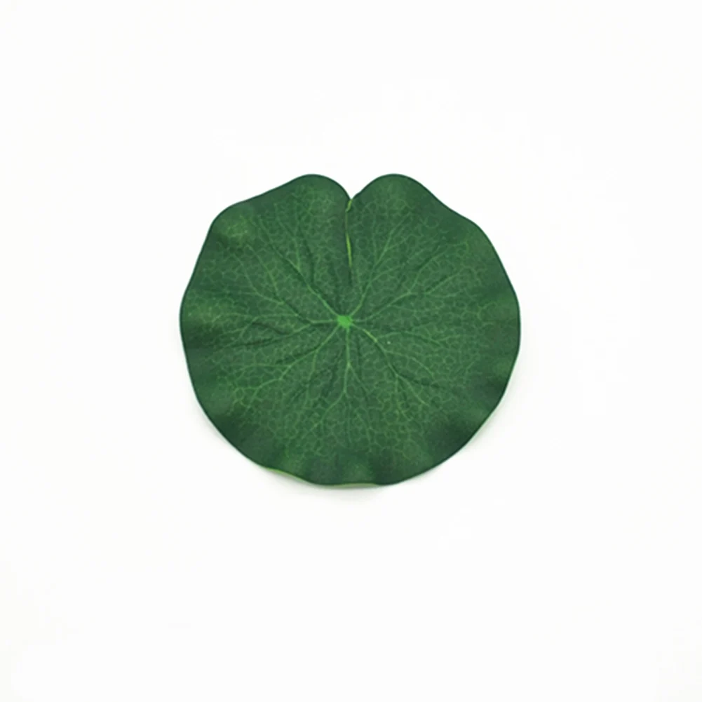10pcs Floating Fake Artificial Plants Pond Foliage Home Garden Large Leaves Wedding Water Tank Aquarium Decor Party Supplies