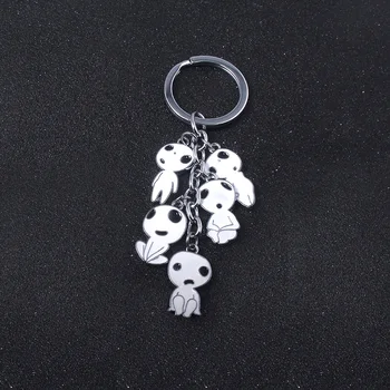 

Princess Mononoke Little Tree Elf Anime Keychain Hanging Pendant For Man Women Car Keyring Fan memorabilia Jewelry Gift