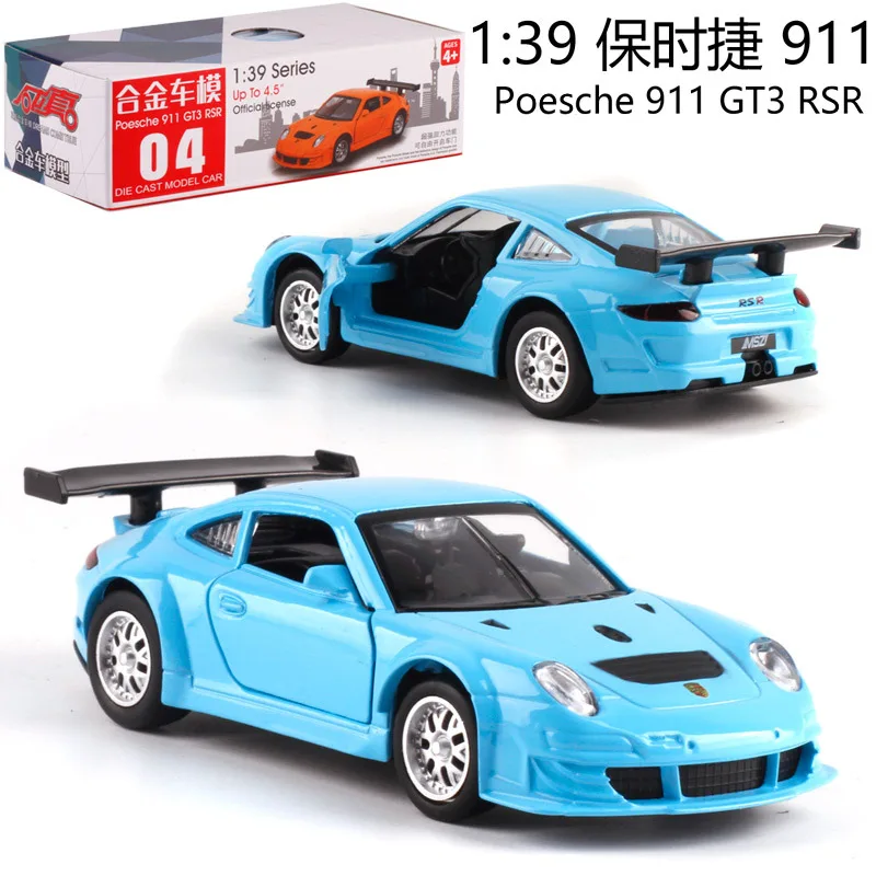 Caipo 1: 43 Сплав ВОИН модель автомобиля Porsche GT3 игрушечный автомобиль Doot может открыть 67004 в коробке