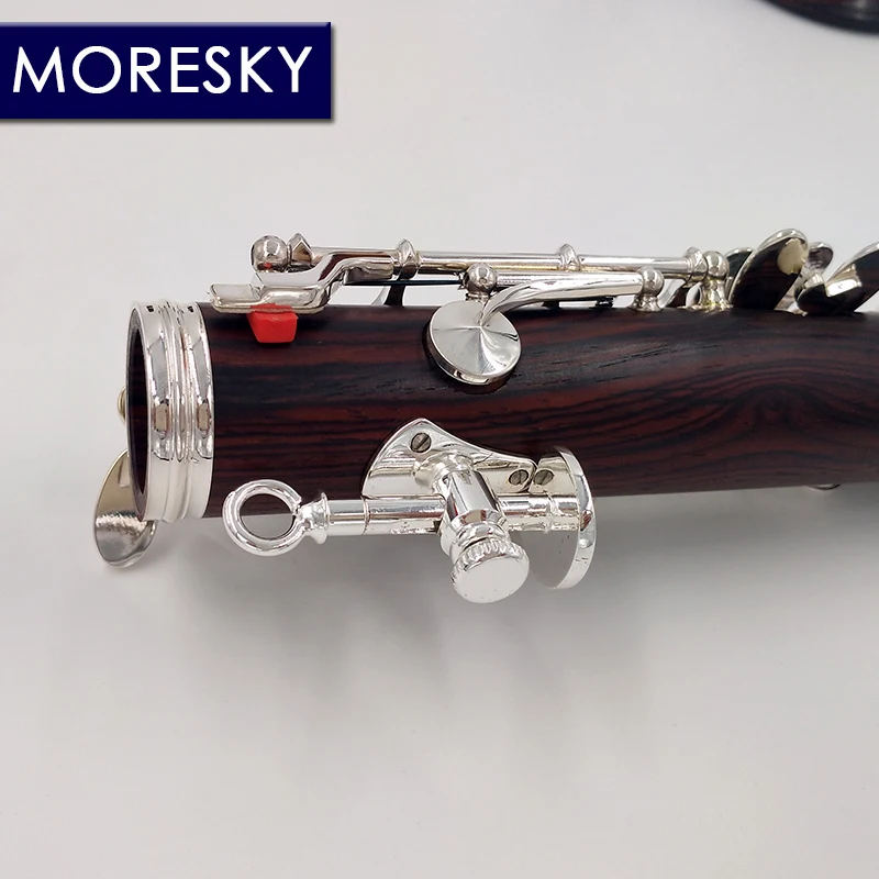 MORESKY Professional Dalbergia retusa/cocobollo Clarinet bB18 Key Silver plated Solid wood beautiful clarinet